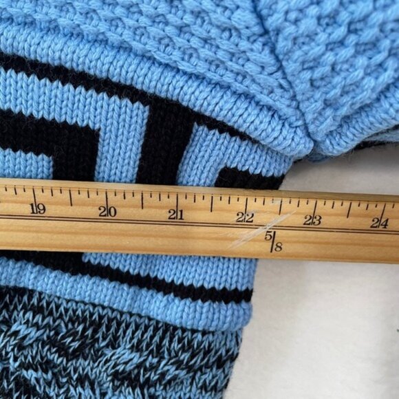 LCR Black Edition Shawl‎ Collar Sweater Greek Key Knitwear Wool Pullover 3XL Men - Picture 7 of 10